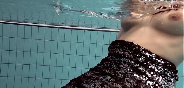  Naked Russian mermaid in the pool